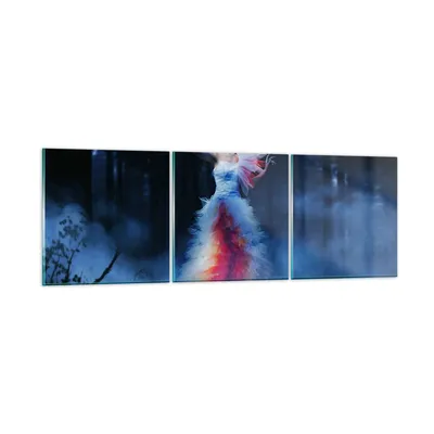 Produktbild von Bilder auf glas - Frau Geheimnis Nacht Wald - 120x40cm - Glasbilder - Wandbilder - Kunstdruck - zum Aufhängen bereit - Wanddekoration aus Glas - Glas Bilder - Wandbild auf Glas - GCA120x40-2583