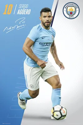 Immagine prodotto di Calcio - Poster - Manchester City - Aguero 17/18