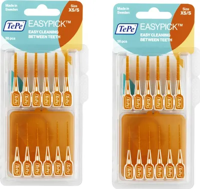 Produktbild von 2x TePe Easy Pick XS/S organge 2x 36 Stück