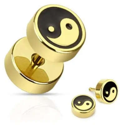 Produktbild von Fake Plug Piercing Ohrstecker Yin Yang