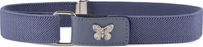 Produktbild von Ladeheid Mädchen Gürtel Elastik-Gürtel 1-6 Jahre 34-65 cm P15G (Jeans/Schmetterling)