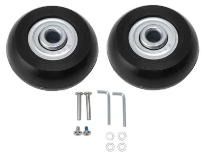 Immagine prodotto di 2 set di ricambi in gomma per cuscinetti orientabili delle rotelle delle valigie, 40 mm x 18 mm