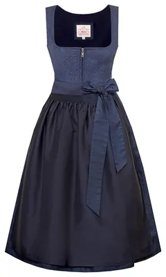 Produktbild von MarJo Mididirndl BIEBELRIED mit farblich abgestimmter Schürze, 70 cm Rocklänge