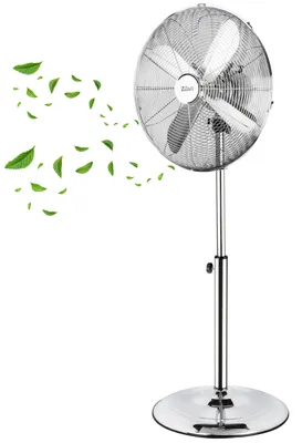 Produktbild von Zilan Metall Standventilator 50W – 45 cm Standlüfter aus Metall, 3 Geschwindigkeiten, Oszillation, Höhenverstellbar, Neigbar, Robuster Ventilator für Wohnzimmer, Büro und Werkstatt
