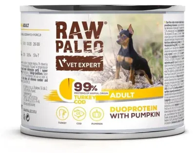 Image de RAW PALEO Duoprotein Dinde & Morue Adult - nourriture humide pour chien - 200g