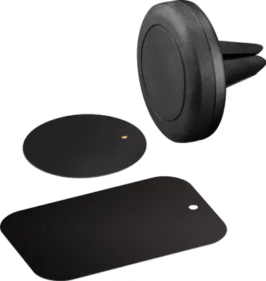 Produktbild von Kfz-Halterung ® Smartphones Tablets 45 x 34 mm (D. x T) zur Befestigung an: Lüftungsgitter inkl. 2 Magnetplatten schwarz
