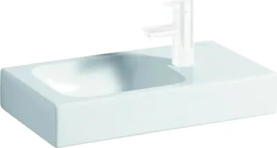 Produktbild von GEBERIT Waschtisch iCon 53 cm Ablage rechts weiß mit KeraTect® Spezialglasur 124053600