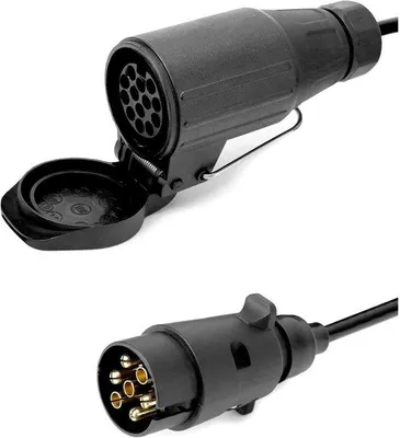 Produktbild von Traileradapterkabel 7-polig zu 13-polig für 12V-Anlagen geeignet für Camper, Wohnmobil, Traktor, Boottrailer