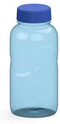 Obrázek produktu pro Láhev na pití Carve 'Refresh' o objemu 500 ml – bez BPA, s těsným uzávěrem, vhodná do školy, na sport a do volného času – průhledná/modrá