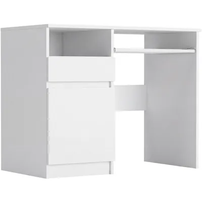 Obrázek produktu pro Psací stůl počítačový 96cm levé zásuvka FRAMIRE N-35L bílá