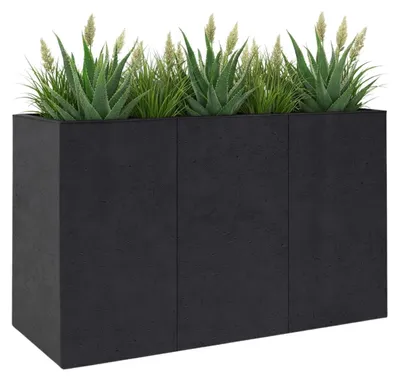 Zdjęcie produktu dla HOWHOMELY | Donica – doniczka – czarny – 90 x 30 x 60 cm – donica na kółkach – nowoczesna