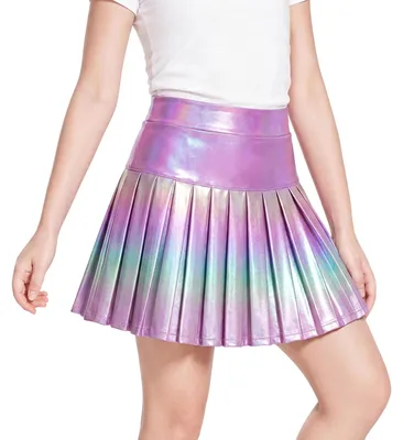 Immagine prodotto di Gonna metallizzata da bambina con vita elastica, ideale per feste e balli