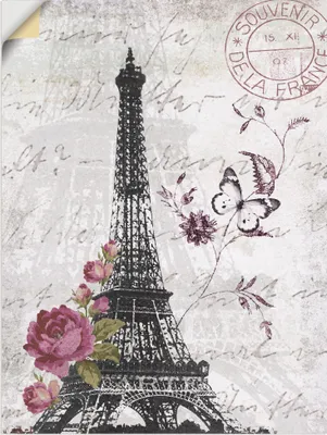 Produktbild von ARTland Wandbild, selbstklebend Eiffelturm Grafik Größe: 90x120 cm