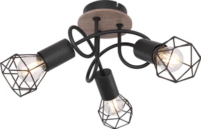 Produktbild von Globo Lighting Deckenleuchte Metall schwarz, 3x E14