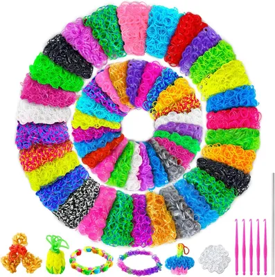 Produktbild von Set 5300, 50 Farben, Fluoreszierende Gummibänder, Kreatives Spielzeug für Kinder