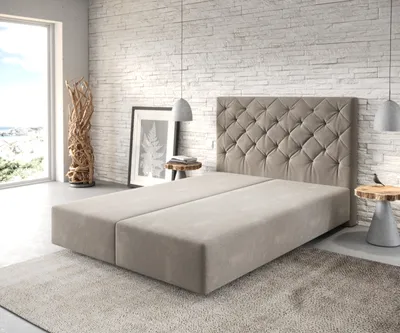 Produktbild von DELIFE Boxspringgestell Dream-Great 140x200 cm Mikrofaser Beige