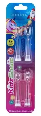 Obrázok produktu pre Brush-Baby Kidz Sonic Końcówki do szczoteczki, 4 sztuki