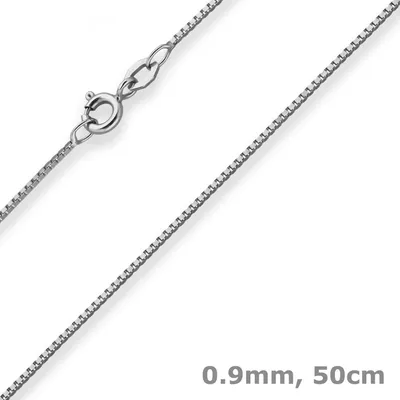 0-9mm-Veneziakette-aus-333-Weißgold-50cm