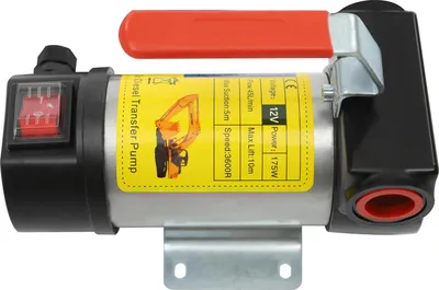 Produktbild von Dieselpumpen Set - Selbstansaugende Diesel-Transferpumpe - 12V DC 200W - Fördermenge 45 l/min - Förderhöhe 7 m Saughöhe 5 m - Gusseisen - Für Dieselfahrzeuge, Schwarz