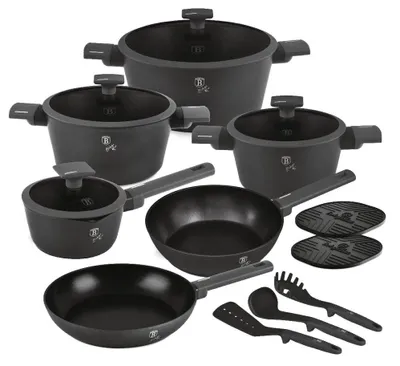 Productafbeelding van Kookgerei set met titanium coating Berlingerhaus BH-8141 15-delige Antracietcollectie