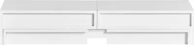 Immagine prodotto di BBF04 Supporto per monitor, alzata per 2 monitor, 2 cassetti, L×A×P 60-107×11×22 cm, bianco