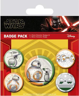 Produktbild von Star Wars - Episode 9 - Droids - Ansteckbutton-Set, 5-teilig