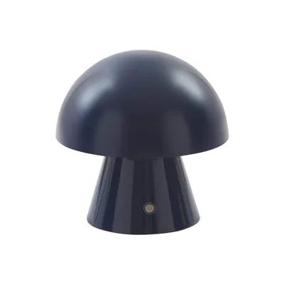 Produktbild von Lindby LED-Akkutischlampe Nevijo, blau, Ø18cm, USB, Dimmer