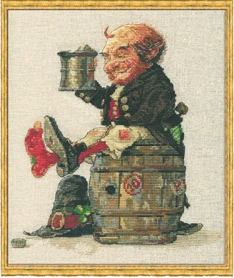 Produktbild von Nimue Kreuzstich Set "Der Cluricaun", Zählmuster, 52K, 20x24cm