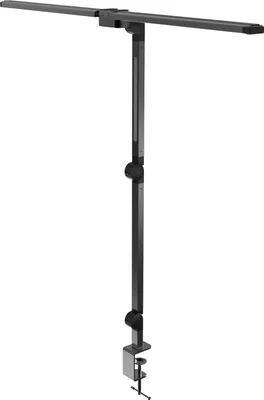 Obrázek produktu pro 272 LED Stmívatelná stolní lampa s objímkou, dvojité výkyvné rameno, architektonické stolní lampy, 4 barvy, teplota, jas, nastavitelná pomocí dálkového ovládání, skládací, ohýbatelný držák pro každodenní použití v domácí kanceláři