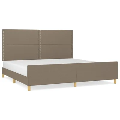 Produktbild von vidaXL Bettgestell ohne Matratze Taupe 200x200 cm Stoff