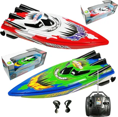 Immagine prodotto di Barca RC, barche da corsa telecomandate per piscine e laghi, mini-giocattolo di velocità, avventura all'aperto, elettrico, per bambini