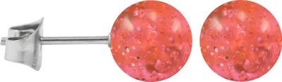 Produktbild von Ohrstecker Chirurgenstahl Glitterkugel Größe - 3 mm Farbe - Pink