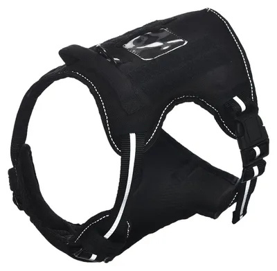 Image de Harnais anti-traction pour chien Amazon Basics avec clip, taille S, noir