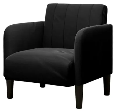 Produktbild von Sessel mit Armlehnen in Schwarz, 54 cm, aus Samt