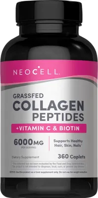 Productafbeelding van NeoCell Collageen Peptiden uit grasgevoederd vee + Vitamine C met Biotine, 360 tabletten