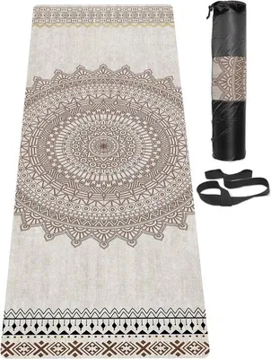 Obrázok produktu pre Jogamat, protiskluzová podložka s popruhom na prenášanie, hrubá podložka na cvičenie a tréning pre jogu, pilates a fitness (183 cm x 61 cm x 6 mm)