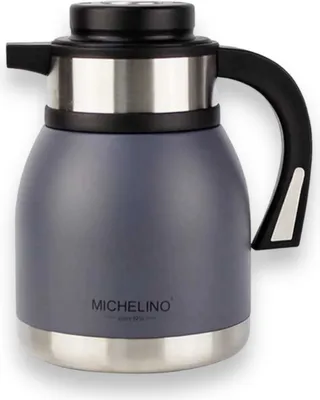 Produktbild von Michelino 1,2 Liter Isolierkanne Thermokanne Thermoskanne Nora GRAU 54535