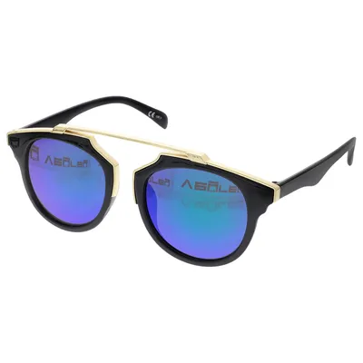 Image de OEM Lunettes de soleil pour femmes Semi-monture poids noir Lunettes vertes