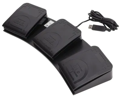 USB-Fußschalter, 3 Tasten, ergonomisch, multifunktional, für Gaming & Medien