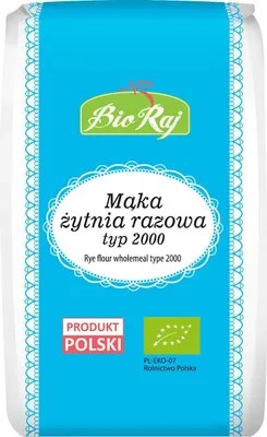 Zdjęcie produktu dla MĄKA ŻYTNIA RAZOWA TYP 2000(POLSKA) 1 kg -RAJ