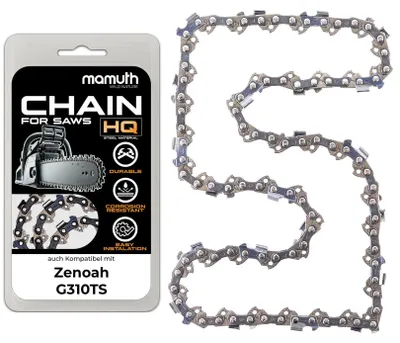 Image de Chaîne de scie 35 cm, 1,3 mm, pas 3/8", 52 maillons, pour tronçonneuse Zenoah G310TS