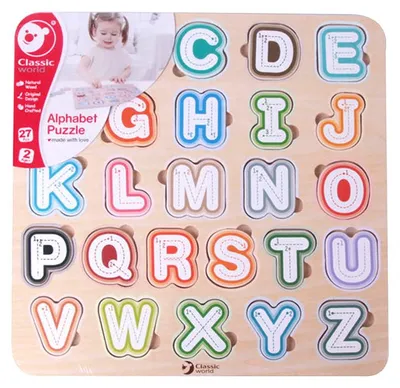 Produktbild von Classic World Holzpuzzle Alphabet - Lernspielzeug 27 Teile