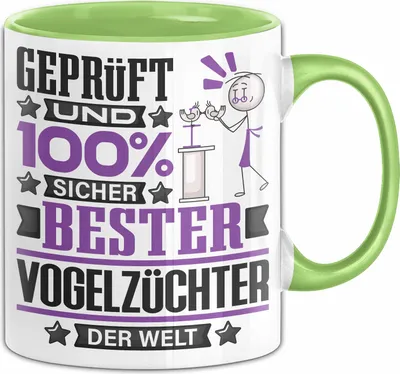 Produktbild von Vogelzüchter Geschenk Lustiger Spruch für Vogelzüchter Geschenkidee Bester Vogelzüchter Der Welt (Grün)