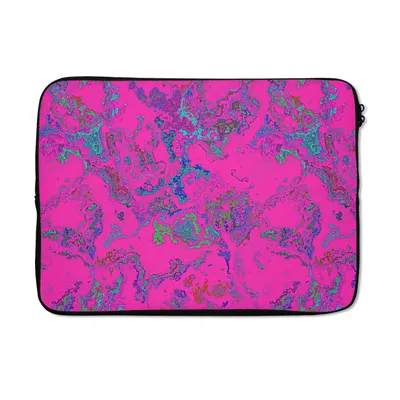 Produktbild von MuchoWow® Laptop Hülle 13 Zoll Marmor - Neon - Muster Laptoptasche - Laptophülle - Sleeve - Rundumschutz