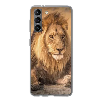 Produktbild von MuchoWow® Handyhülle Schutzhülle Hülle für Samsung Galaxy S21 Löwe - Nahaufnahme - Savanne Silikon Softcase Handy Hülle - Softcase