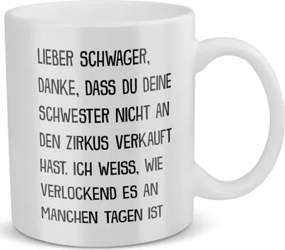 Produktbild von 22Feels Schwager Geschenk Hochzeit Männer Tasse -Deine Schwester- Weihnachten Geburtstag Haferl Kaffeetasse Herrentag Geschenkidee