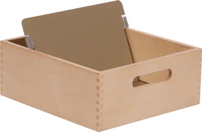 Produktbild von Karteitrog aus Holz Karteikasten für 900 Karteikarten, DIN A5 quer