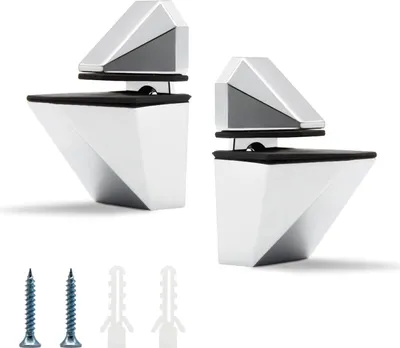 Produktbild von DEANKEJI 2 Stück verstellbare Glasregalhalterung Glashalter Fischauslaufclip für Regale 3 bis 20 mm dick, Badezimmerregalhalterungen