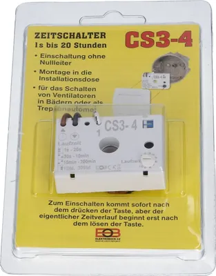 Produktbild von Europart 10035227 UNIVERSAL Nachlaufrelais Nachlaufzeit Timer Zeitschalter Steuerung CS3-4 Unterputz elektronisch 230V für Treppenhaus Beleuchtung Bad Ventilator