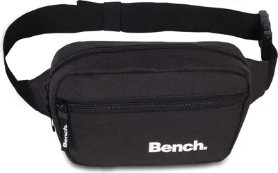 Produktbild von Bench Bauchtasche Classic, schwarz, Polyester, ca. 23x13x6 cm (BxHxT), atmungsaktiv gepolsterte Rückseite, abnehmbarer Fee-Anhänger, 1 Hauptfach, 2 Reißverschlussfächer, ca. 140 g, 2 Liter
